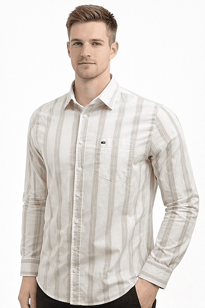 Men’s 100% Cotton Striped Shirt