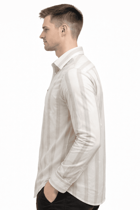 Men’s 100% Cotton Striped Shirt