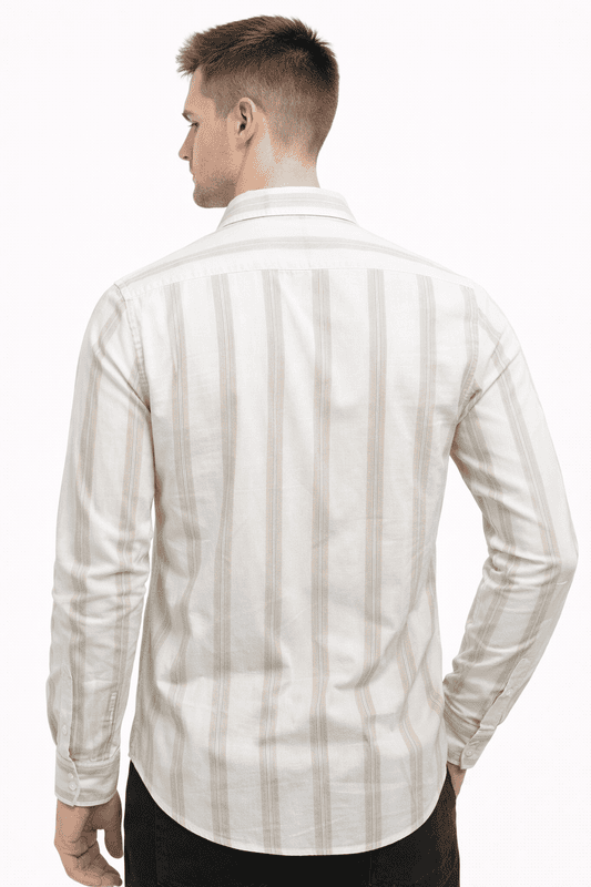 Men’s 100% Cotton Striped Shirt