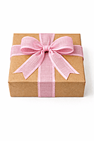 Pink Textured Ribbon with scalloped edges