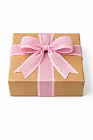 Pink Textured Ribbon with scalloped edges