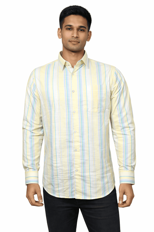 Men’s Linen Striped Shirt | Comfortable Casual Wear