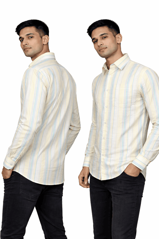 Men’s Linen Striped Shirt | Comfortable Casual Wear