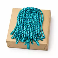 Teal Satin Shreds