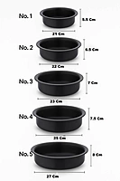 Granny Kitchen India Gold Hard Anodised Lagadi Pan/Tope Set of 5 | Sizes No. 1, 2, 3, 4 & 5