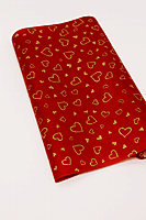 Maroon with Glitter Hearts