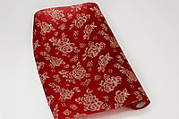 Maroon with White Glitter Roses