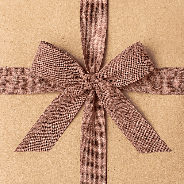 Warm Clay Burlap Ribbon