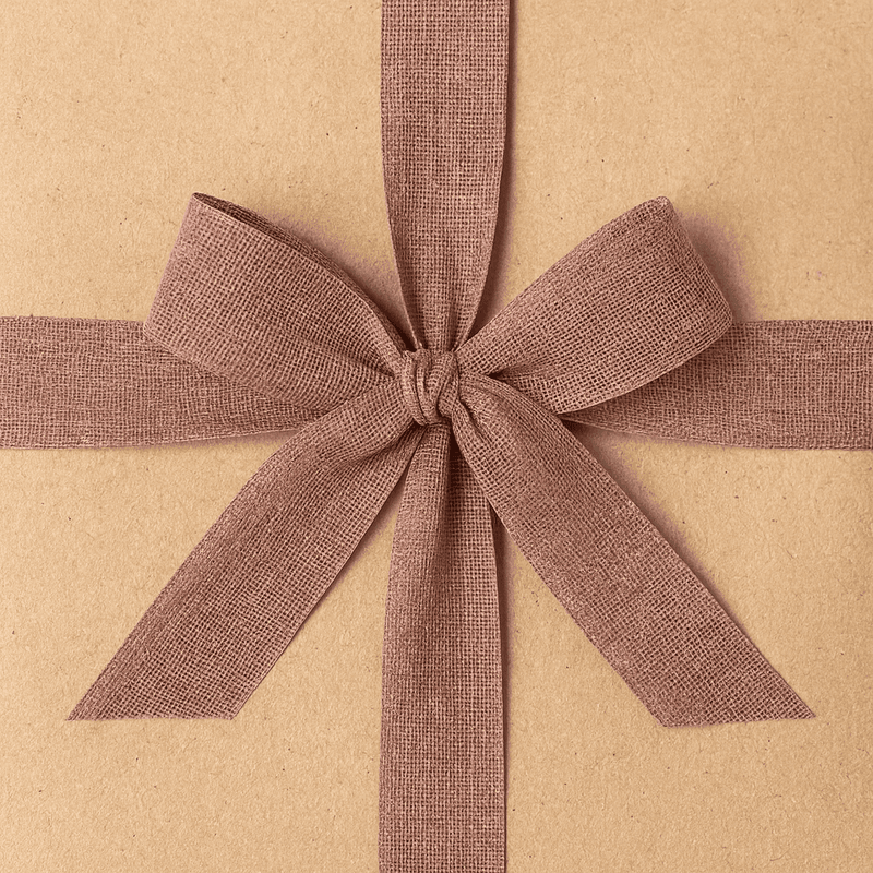 Warm Clay Burlap Ribbon