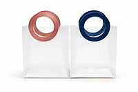 Frosted Gift Bag with Circular Leather Handle (Pack of 10)