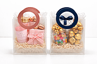 Frosted Gift Bag with Circular Leather Handle (Pack of 10)