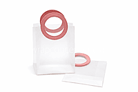 Frosted Gift Bag with Circular Leather Handle (Pack of 10)