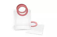 Frosted Gift Bag with Circular Leather Handle (Pack of 10)