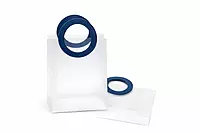Frosted Gift Bag with Circular Leather Handle (Pack of 10)