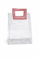 Crystal Clear PVC Gift Bag with Luxe Handle (Pack of 10)