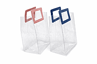 Crystal Clear PVC Gift Bag with Luxe Handle (Pack of 10)