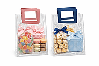 Crystal Clear PVC Gift Bag with Luxe Handle (Pack of 10)