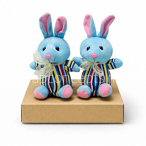 Rainbow Snuggle Bunny – Blue