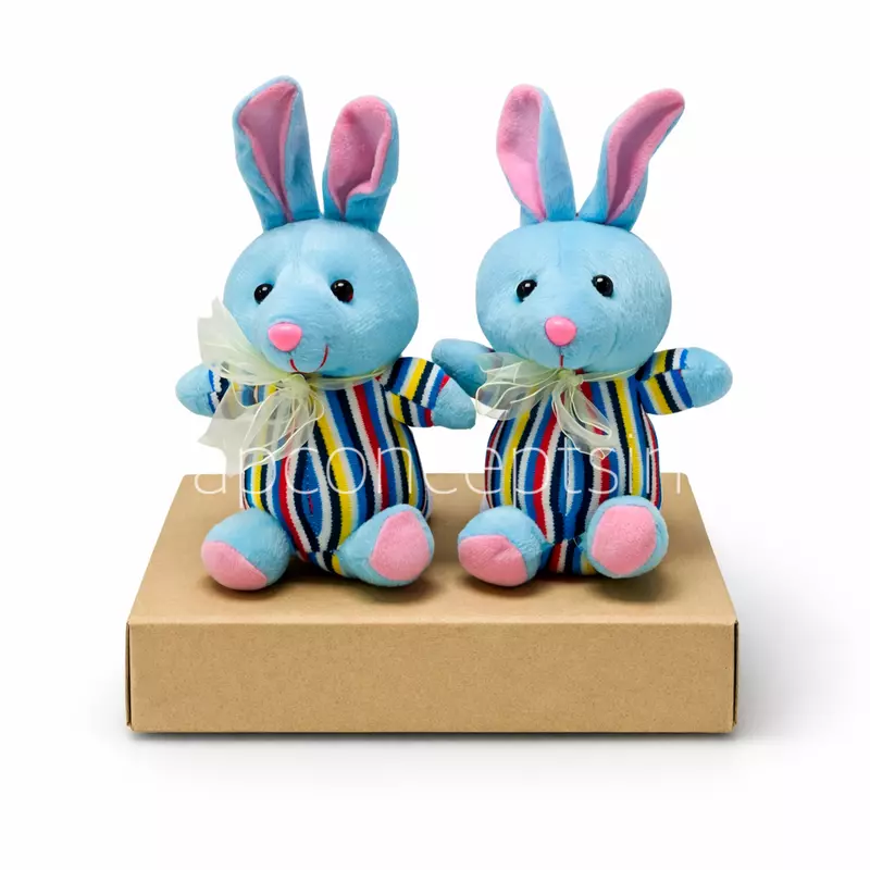 Rainbow Snuggle Bunny – Blue