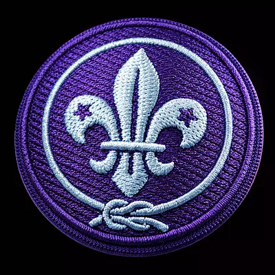 World Scout Badge New Round Embroidery-(50 pcs)