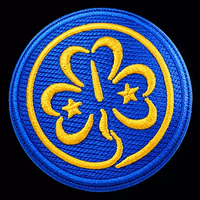 World Guide Badge New Round Embroidery-(50 pcs)