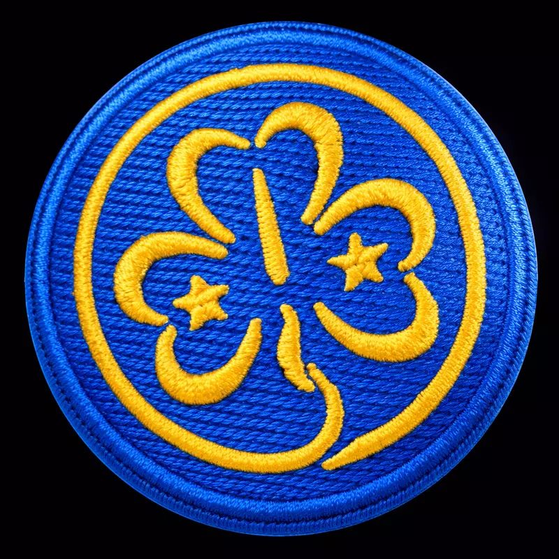 World Guide Badge New Round Embroidery-(50 pcs)