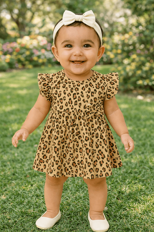 Cotton Frocks-leopard print