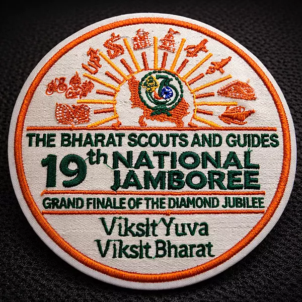 19th National Jamboree Badge Emb-(2 pcs)