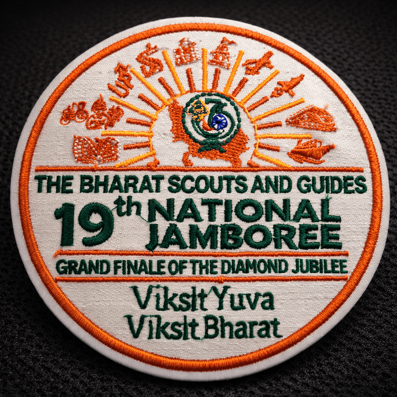 19th National Jamboree Badge Emb-(2 pcs)