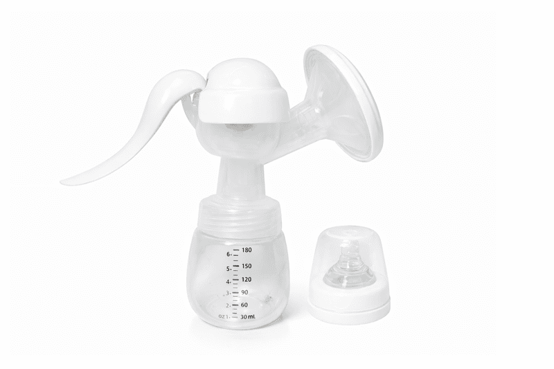 Manual Breast Pump – 3 Suction Modes, Soft Cushion, Easy Pumping (White))