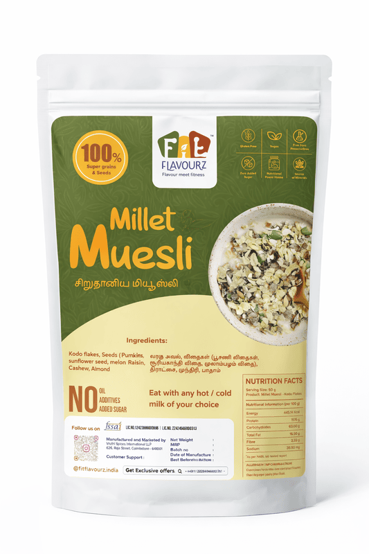Millet Muesli with 55% Premium Nuts & Seeds – Ancient Grains Supercharged