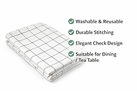 Cotton Yarn Dyed Checkered Table Cloth – Elegant Dining Table Cover