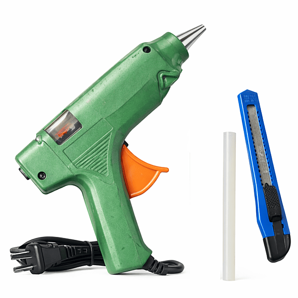 Glue Gun 100W with Glue Sticks and Cutter – Fast Heating DIY Craft & Repair Tool with Stand