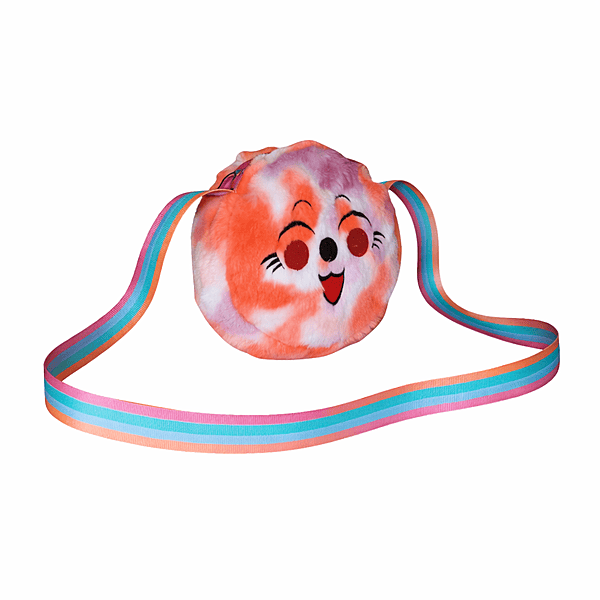 Rainbow Smiley Plush Crossbody Bag