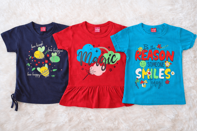 Girls T-shirt Combo of 3
