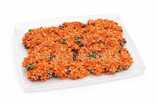 Small Silk Flowers - Orange