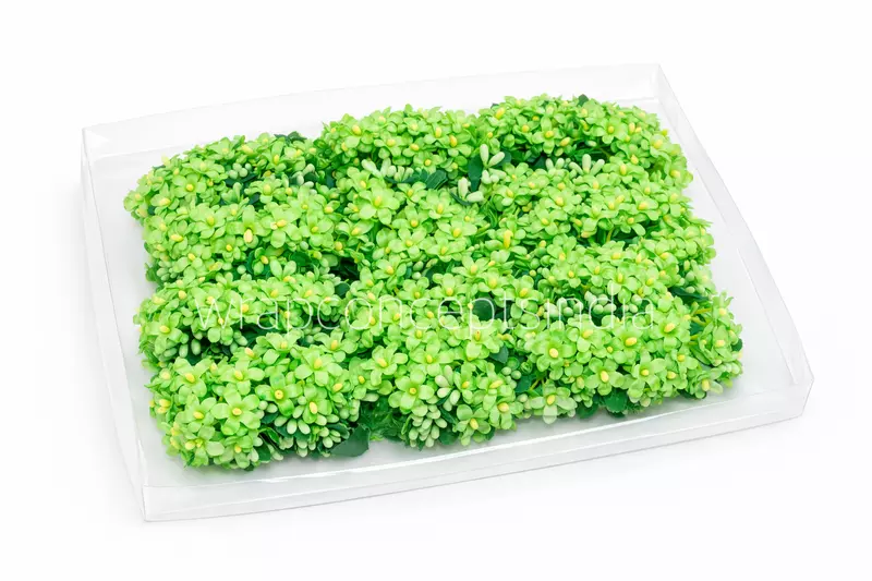Small Silk Flowers - Green