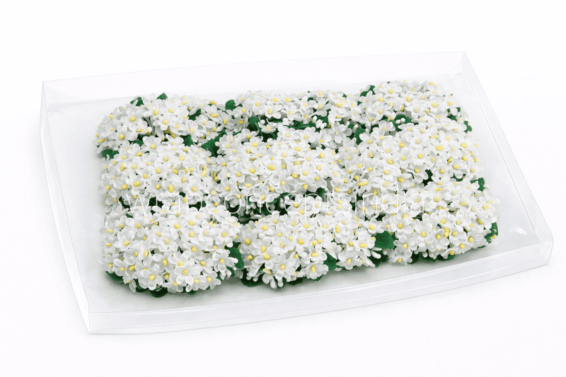 Small Silk Flowers - White