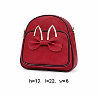 Brown Bow Accent Mini Backpack for Girls