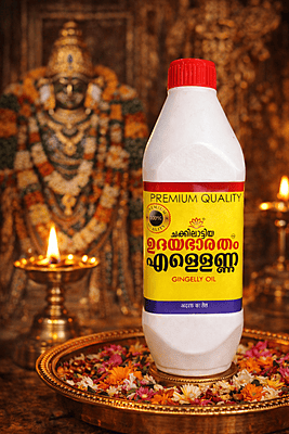 Udayabharatham Gingelly Oil (CHAKK OIL)1 Liter Ellenna