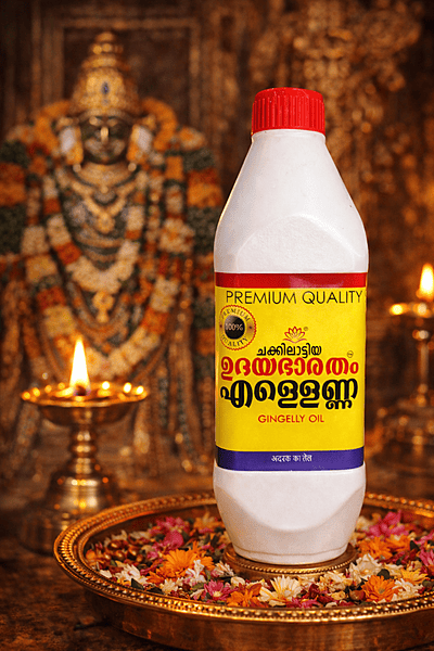 Udayabharatham Gingelly Oil (CHAKK OIL)1 Liter Ellenna