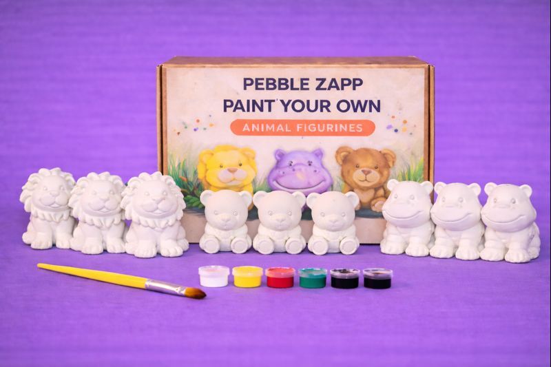 Cute Little Bear and Friends small - 9 Piece Statue Set