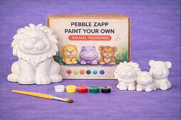 Cute Little Bear and Friends - Big Lion and 3 Small Friends