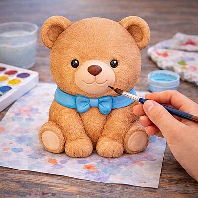 Cute Little Bear and Friends Big - Big Teddy and 3 Small Friends