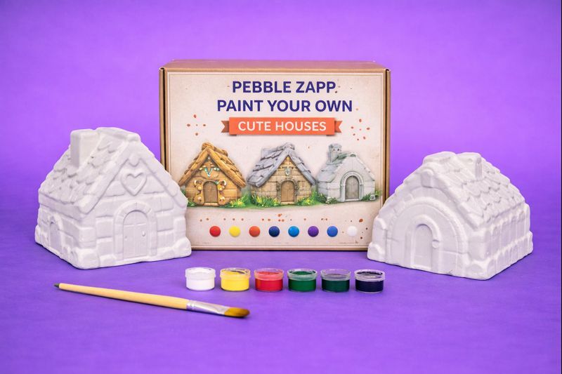 House Statue Set - 3 Different Pieces