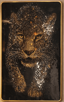 Majestic Leopard Crystal Wall Art | Resin Crystal Embedded | Dust Resistant Luxury Home Décor Majestic Leopard Crystal Wall Art | Resin Crystal Embedded | Dust Resistant Luxury Home Décor