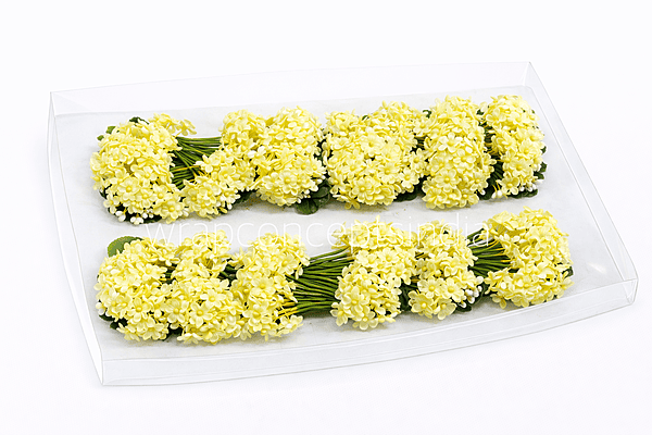 Small Silk Flowers - Lemon Yellow