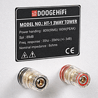 DoogeHiFi HT-1 3-Way Tower Speakers with Stand – 1 Pair White PVC finish (Combo Offer)