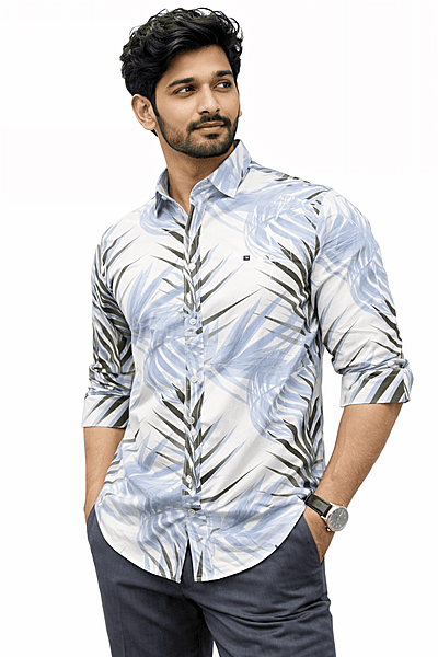 Men’s Printed Cotton Shirt | 100% Cotton Casual Shirt