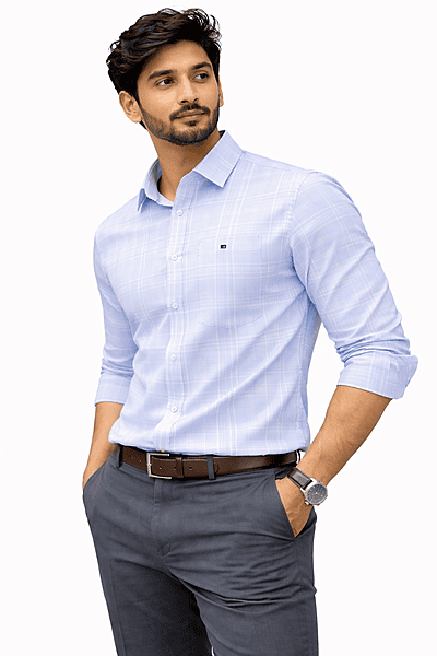 Men’s Cotton Check Shirt | 100% Cotton | Comfortable Casual Wear